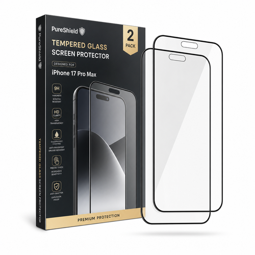 Verre Trempé iPhone 17 Pro Max — Pack de 2 — Dureté 9H