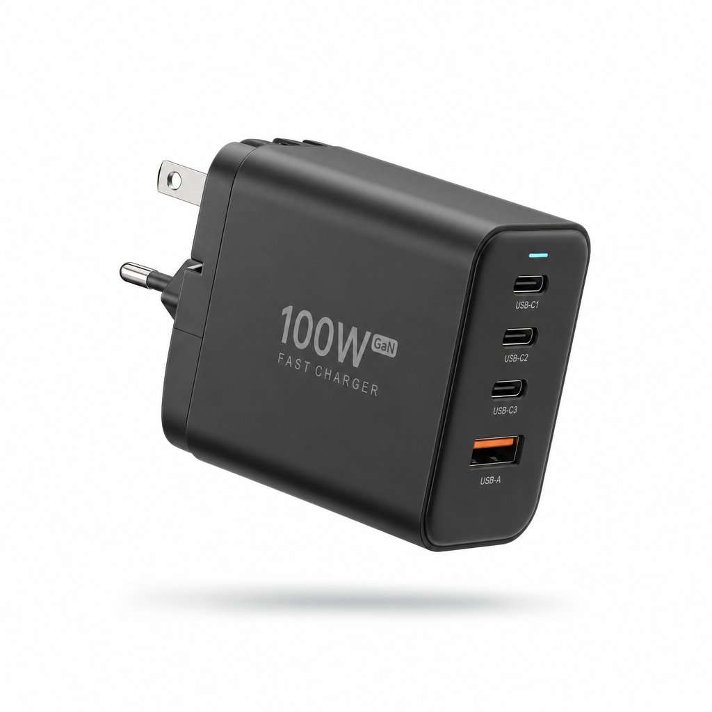Chargeur GaN 100W 4 ports Voomi