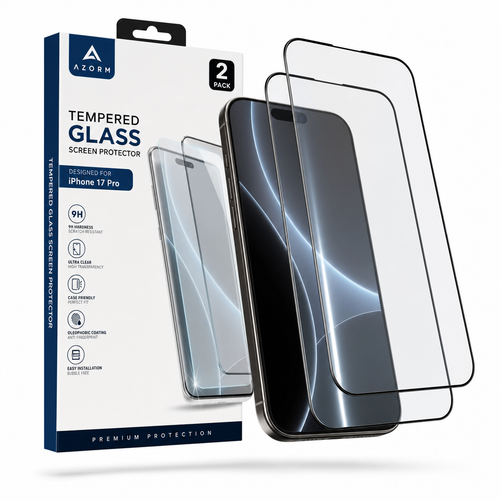 Verre Trempé iPhone 17 Pro — Pack de 2 — Dureté 9H